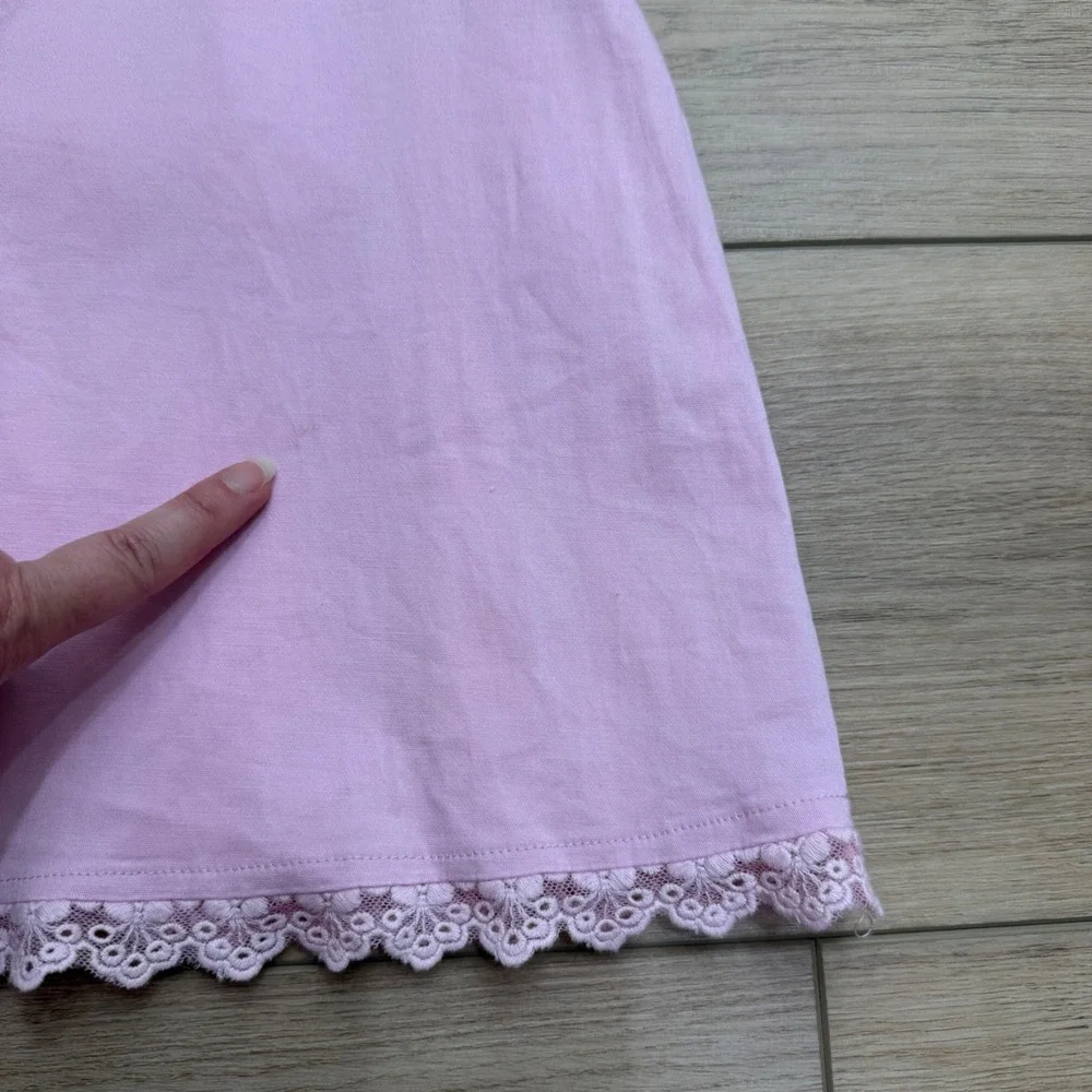 White Fox Boutique Pink Lace-Trim Bodycon Mini Dress - Picture 6 of 13